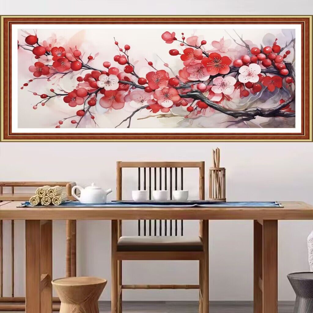 Home Textiles Discount - 家の装飾のための中国のプリントクロスステッチ,花の刺need, DIY, 9ct, 110x50cm