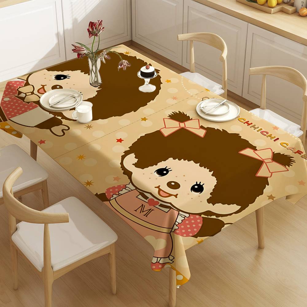 Home Textiles Logo - 人気のロゴ M-Monchhichi ファッションテーブルクロス 誕生日パーティー 結婚式 クリスマス