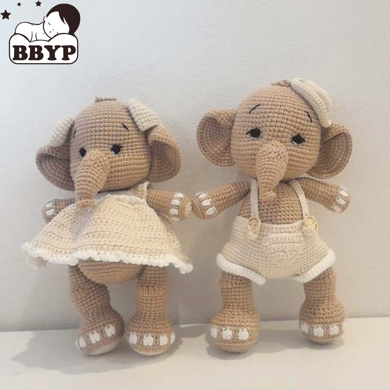 Home Textiles Today - 手作りの編みぐるみ象のぬいぐるみ、家の装飾、出産祝い、保育園の装飾、かわいい誕生日プレゼントに