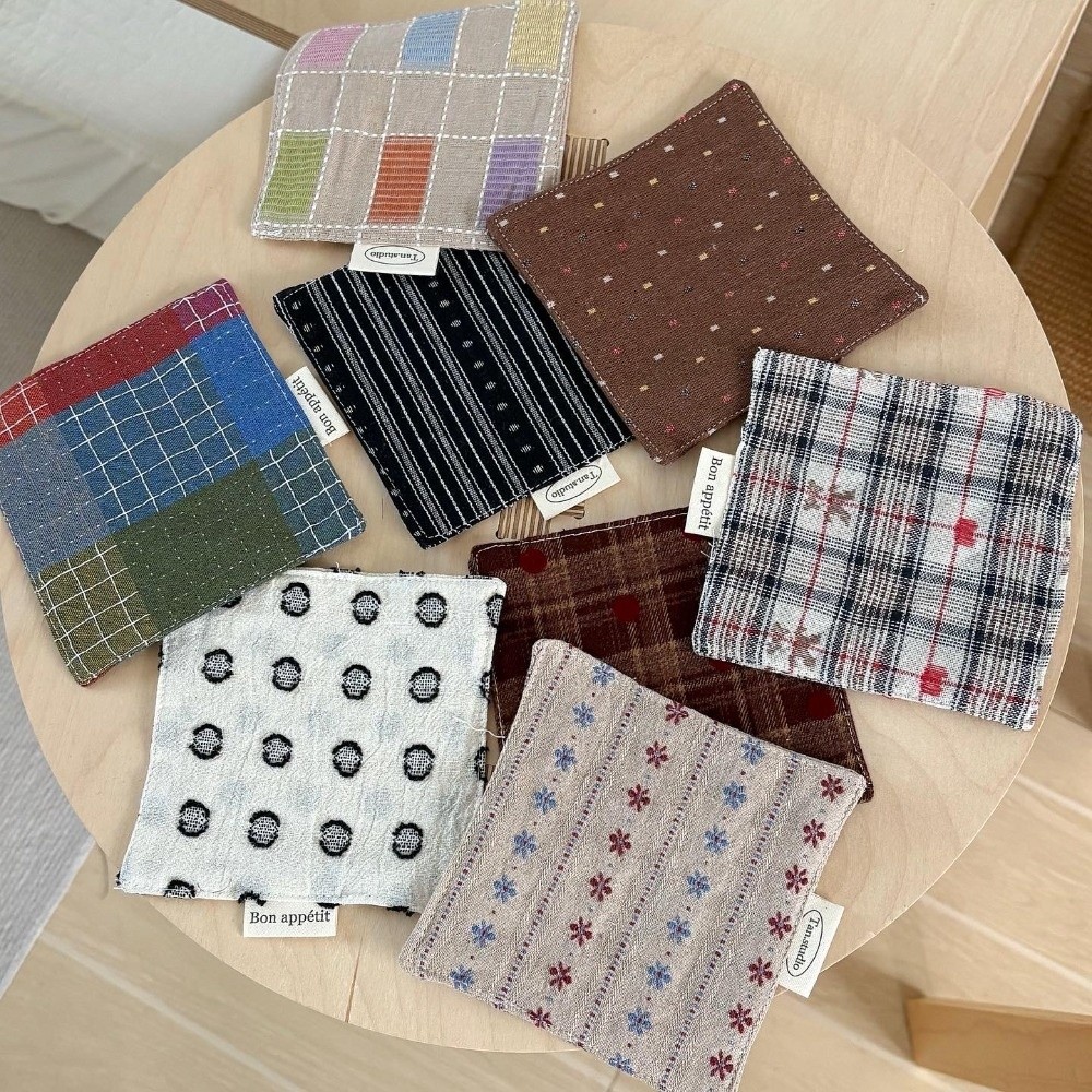 Home Textiles Discount - 新しい色のウォーターカップマット綿キルティング生地コースター装飾西洋料理マット家の装飾断熱テーブルマット