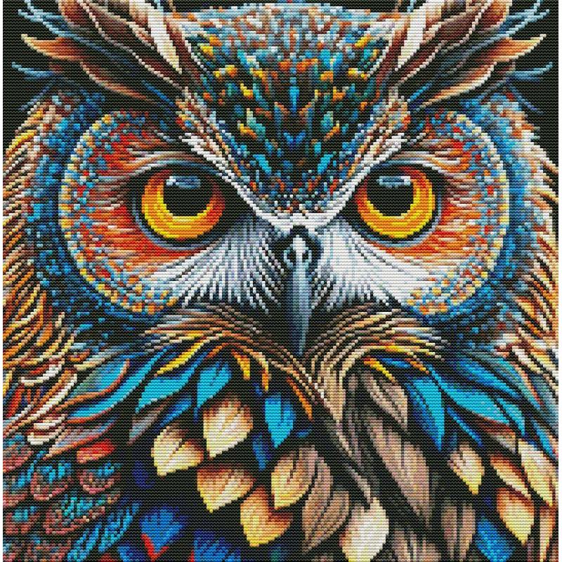 Home Textiles Discount - DIY動物パターンクロスステッチセット、白いプリント生地、縫製キット、手作り刺embroidery、家庭用工芸品、フクロウ、14、16カラット、11カラット