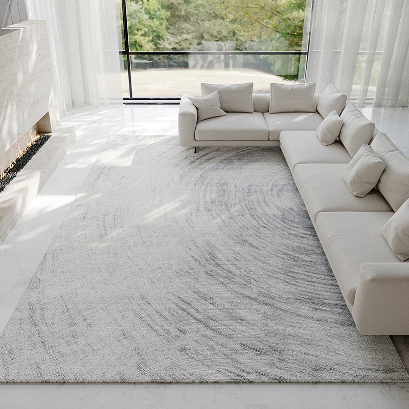 Luxury Home Textiles Usa - 抽象的なライトグレーカーペットモダンで豪華な家の装飾敷物大面積のリビングルームのカーペット快適な寝室の敷物