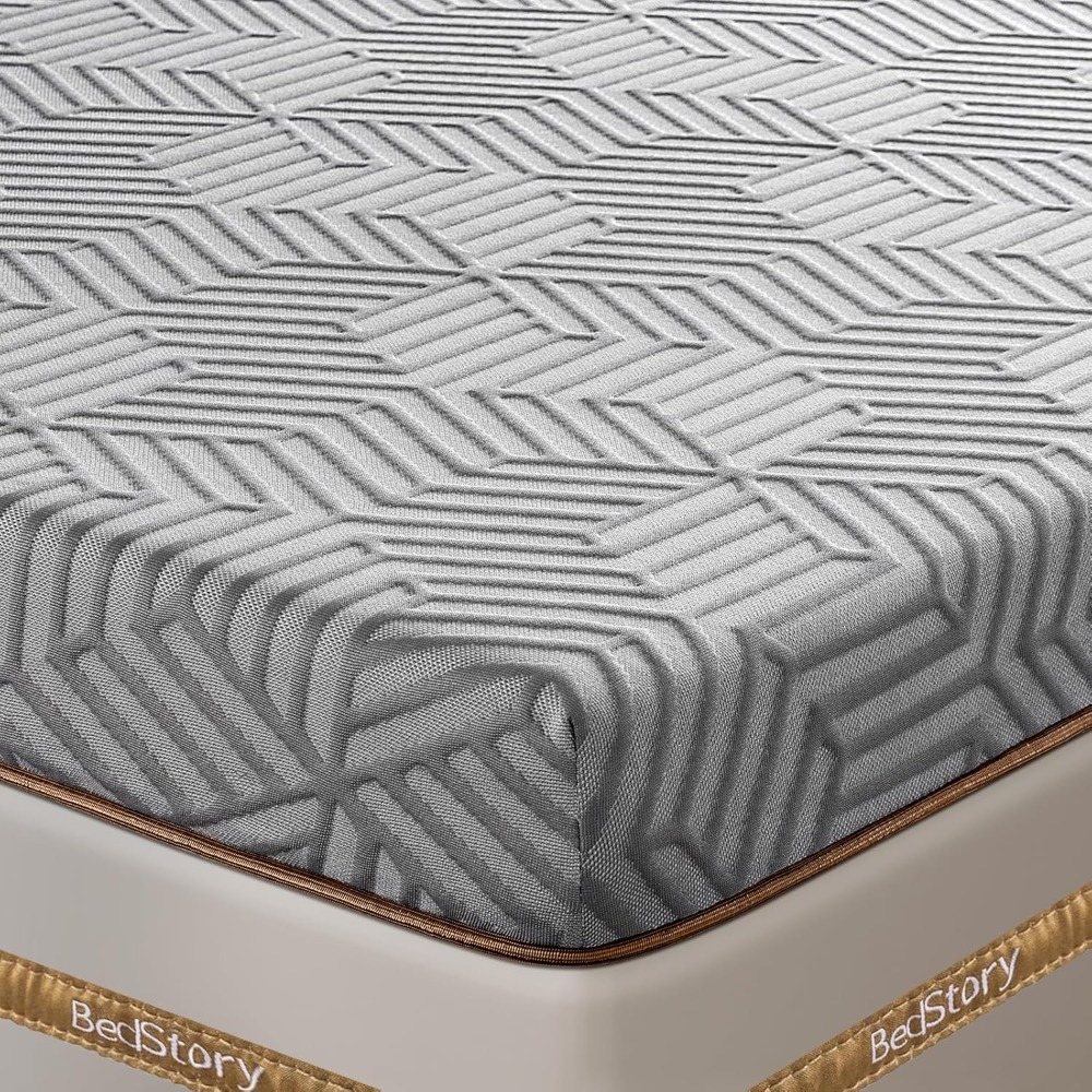 Memory Foam Topper - しっかりとしたマットレストッパー フルサイズ - 4インチのメモリーフォームマットレス 腰痛緩和用 -