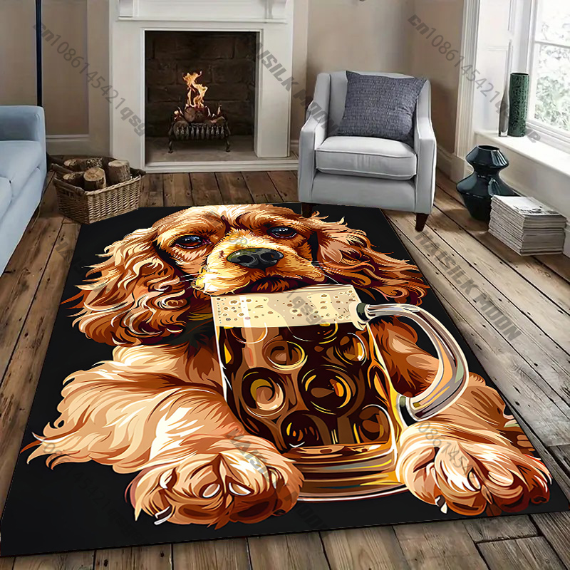 Luxury Home Textiles Usa - 犬をテーマにした装飾カーペットデザイン、リビングルーム、寝室、ソファ装飾カーペット、高級ギフトマット