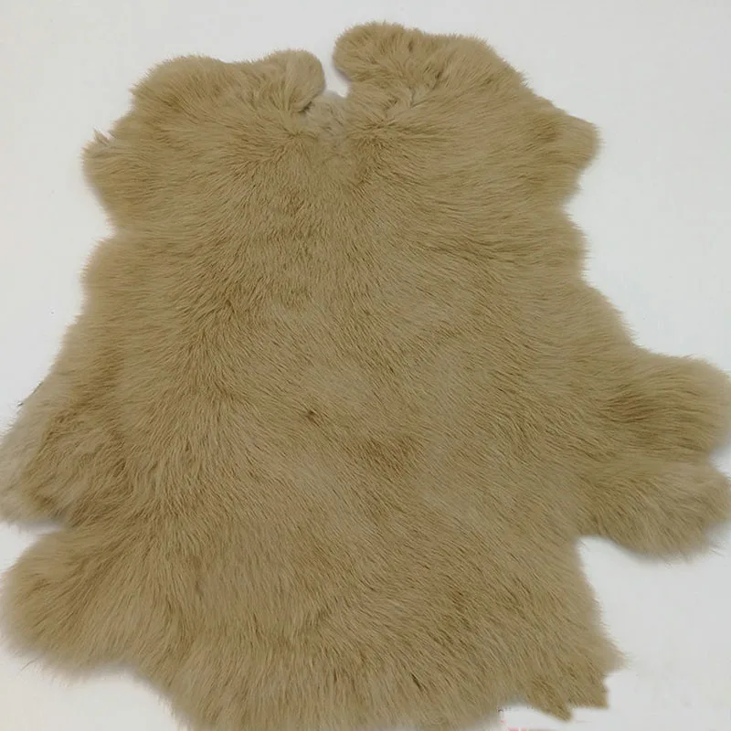 マルチカラーの本物のウサギの毛皮、毛足の長いウサギの毛皮の原 - Home Textiles Wholesale のレビューと価格