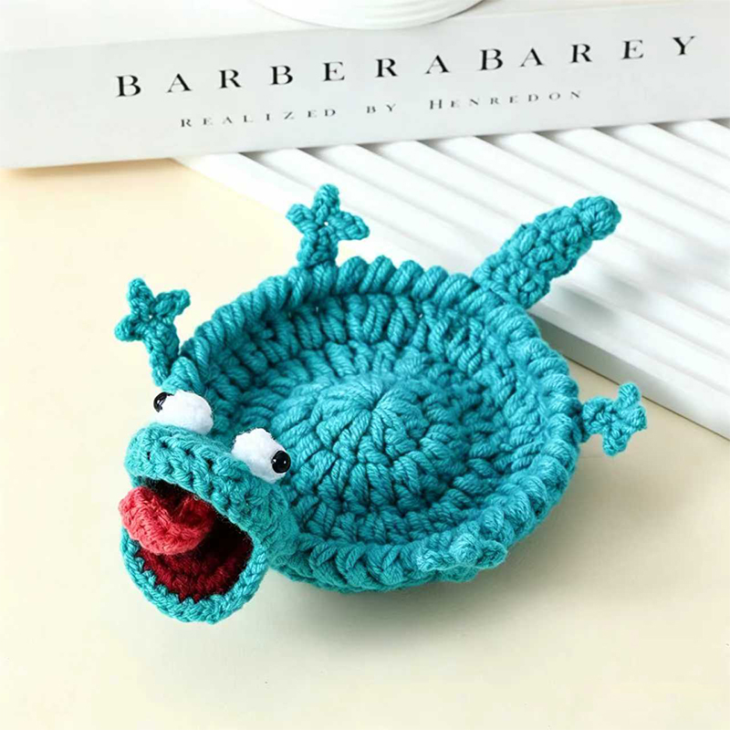 かわいい手編みの動物コースター、手作りのニット製ソフトドリン - Home Textiles Today のレビューと価格