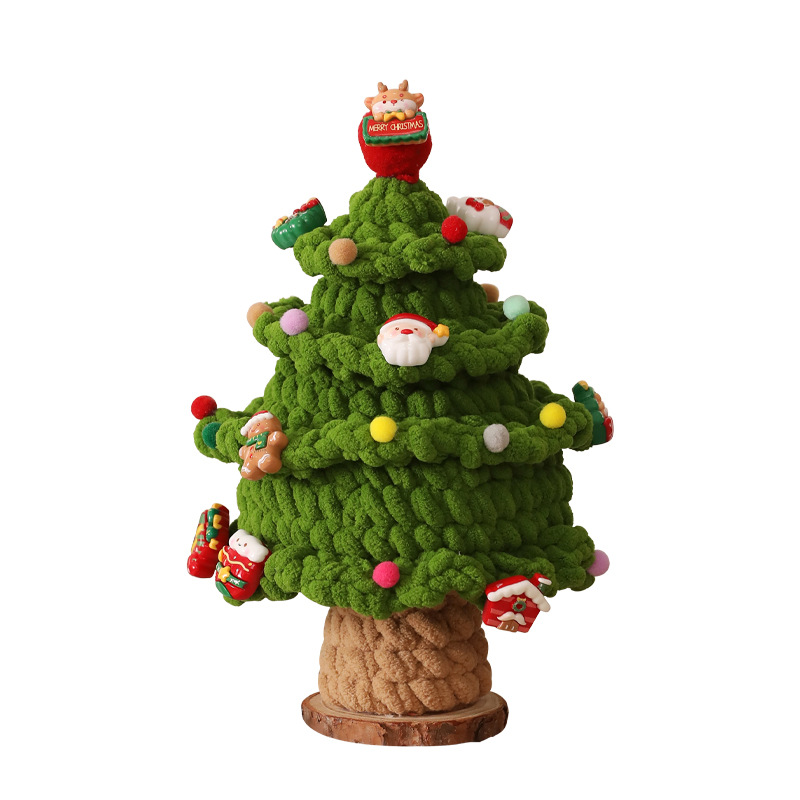 手編みのクリスマスツリーフィギュアオーナメント、完成品の糸織 - Home Textiles Today のレビューと価格