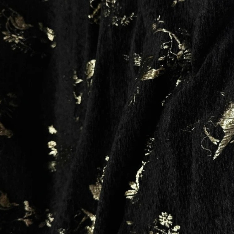 金糸シェニールジャカードエンボス加工漢服生地縫製ソフトカーテ - Home Textiles Luxury Curtains のレビューと価格