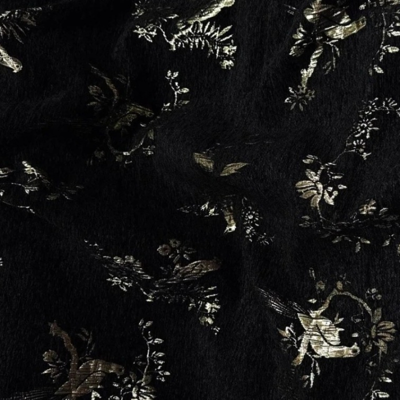 金糸シェニールジャカードエンボス加工漢服生地縫製ソフトカーテ - Home Textiles Luxury Curtains のレビューと価格