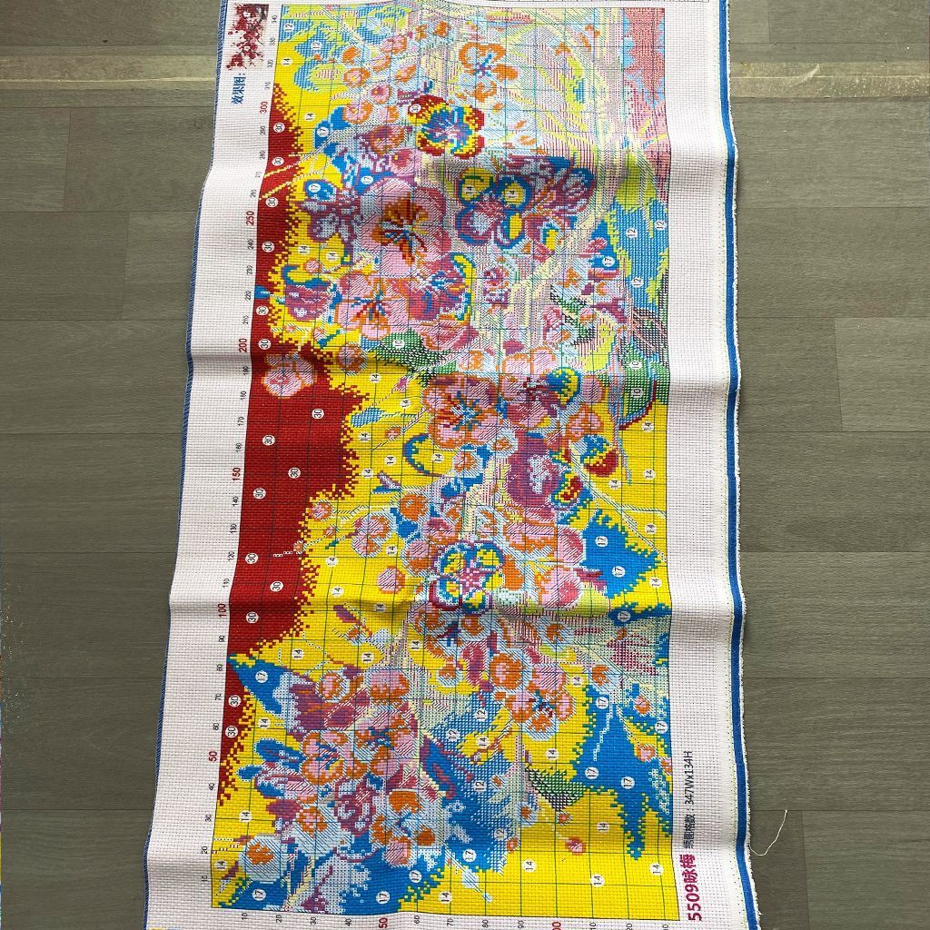 家の装飾のための中国のプリントクロスステッチ,花の刺need - Home Textiles Discount のレビューと価格
