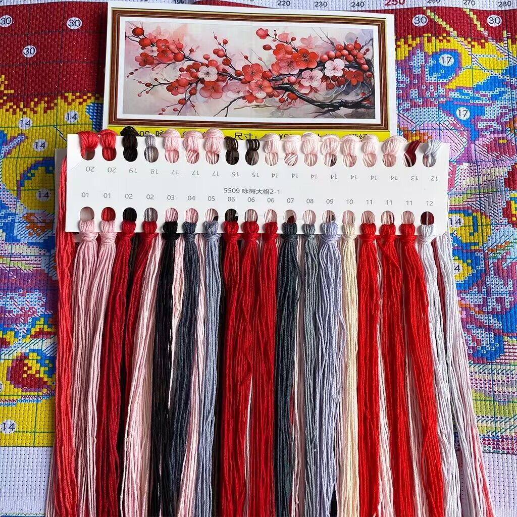 家の装飾のための中国のプリントクロスステッチ,花の刺need - Home Textiles Discount のレビューと価格