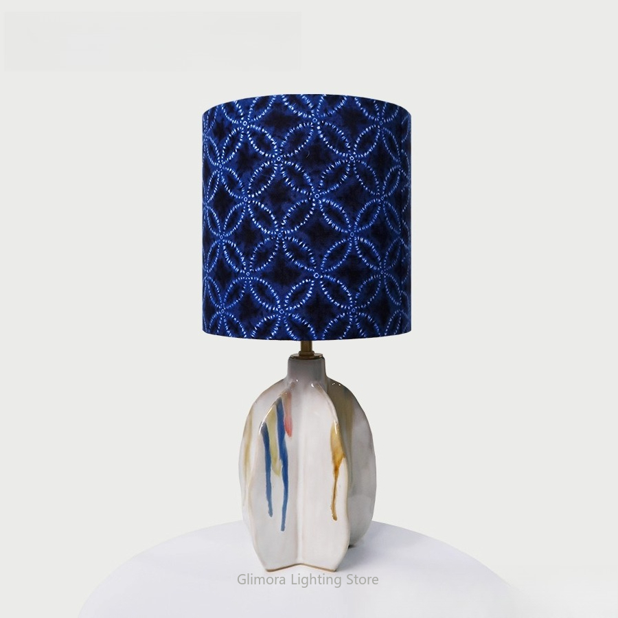 リバティファブリックテーブルランプ：ミッドセンチュリーデザイ - Home Textiles Importers In Usa のレビューと価格