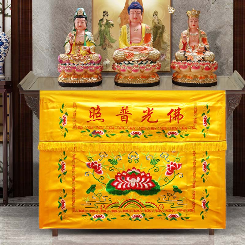 仏教刺embroideryの祭壇,100cm,家の装飾,寺院 - Home Textiles Wholesale のレビューと価格
