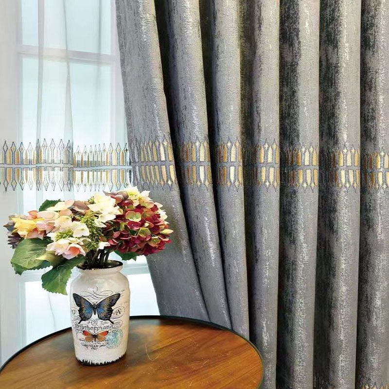 高級刺繍入り遮光カーテン、ハイエンドミニマリストモダンスタイ - Home Textiles Luxury Curtains のレビューと価格