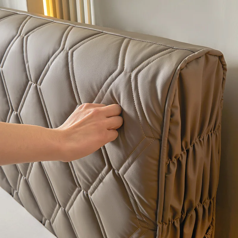 肥厚抗猫スクラッチベッドヘッドボードカバー高級PUレザーキル - Luxury Home Textiles Usa のレビューと価格