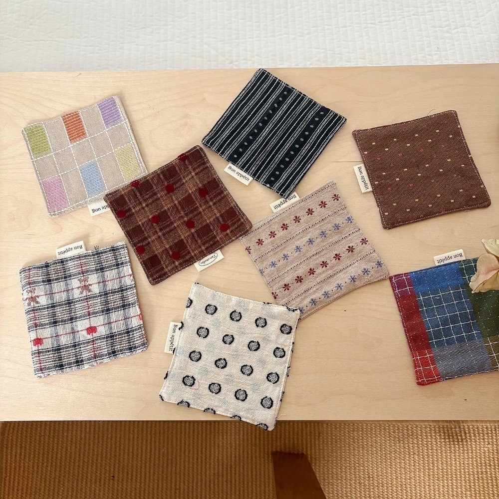 新しい色のウォーターカップマット綿キルティング生地コースター - Home Textiles Discount のレビューと価格