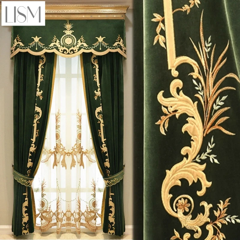 ヨーロッパの高級カーテン リビング ダイニングルーム 寝室  - Home Textiles Luxury Curtains のレビューと価格