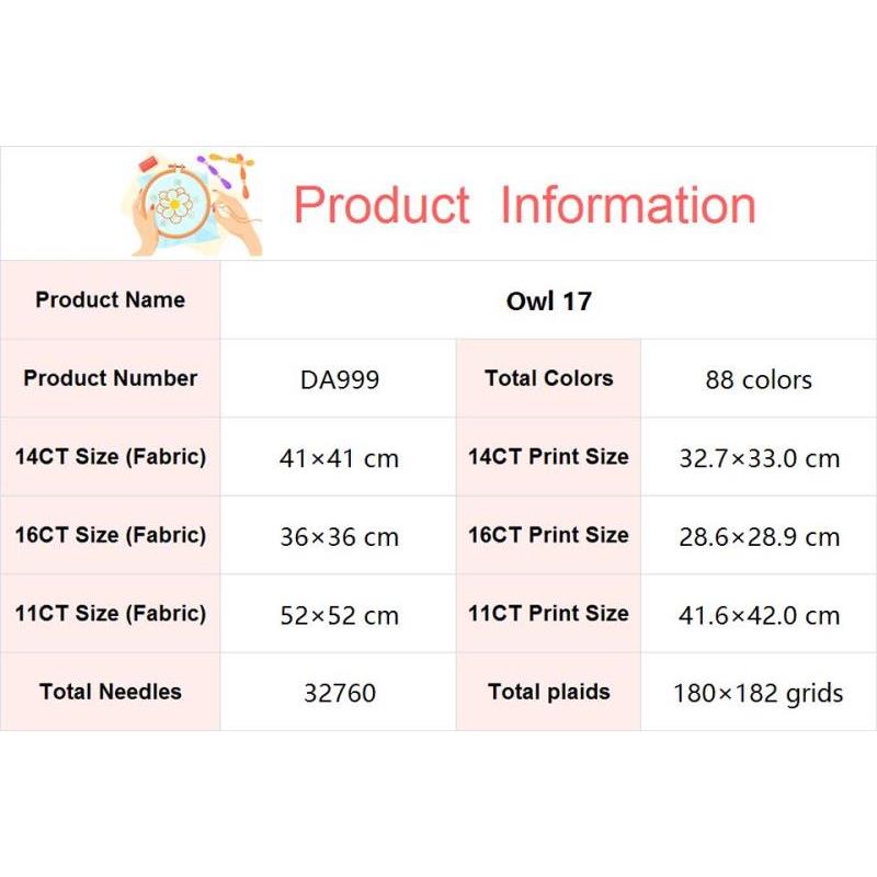 DIY動物パターンクロスステッチセット、白いプリント生地、縫 - Home Textiles Discount のレビューと価格