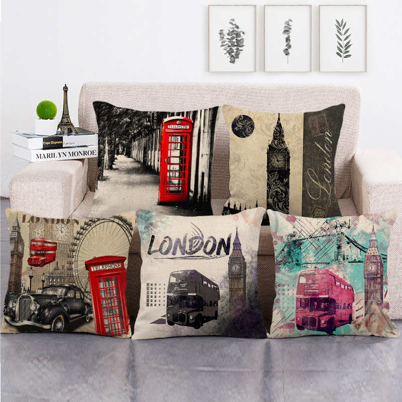 レトロロンドン路面電車シリーズデジタル印刷ショートぬいぐるみ - Home Textiles London のレビューと価格
