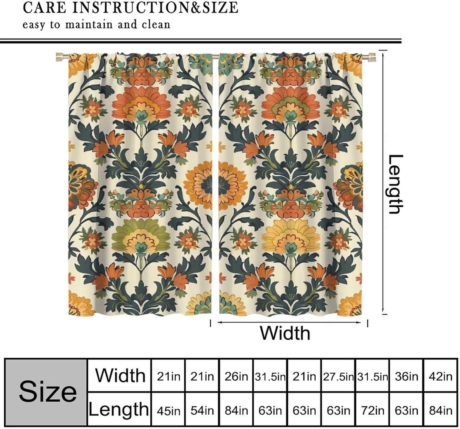 高級花柄プリントカーテンポリエステル装飾ドレープリビングルー - Home Textiles Luxury Curtains のレビューと価格