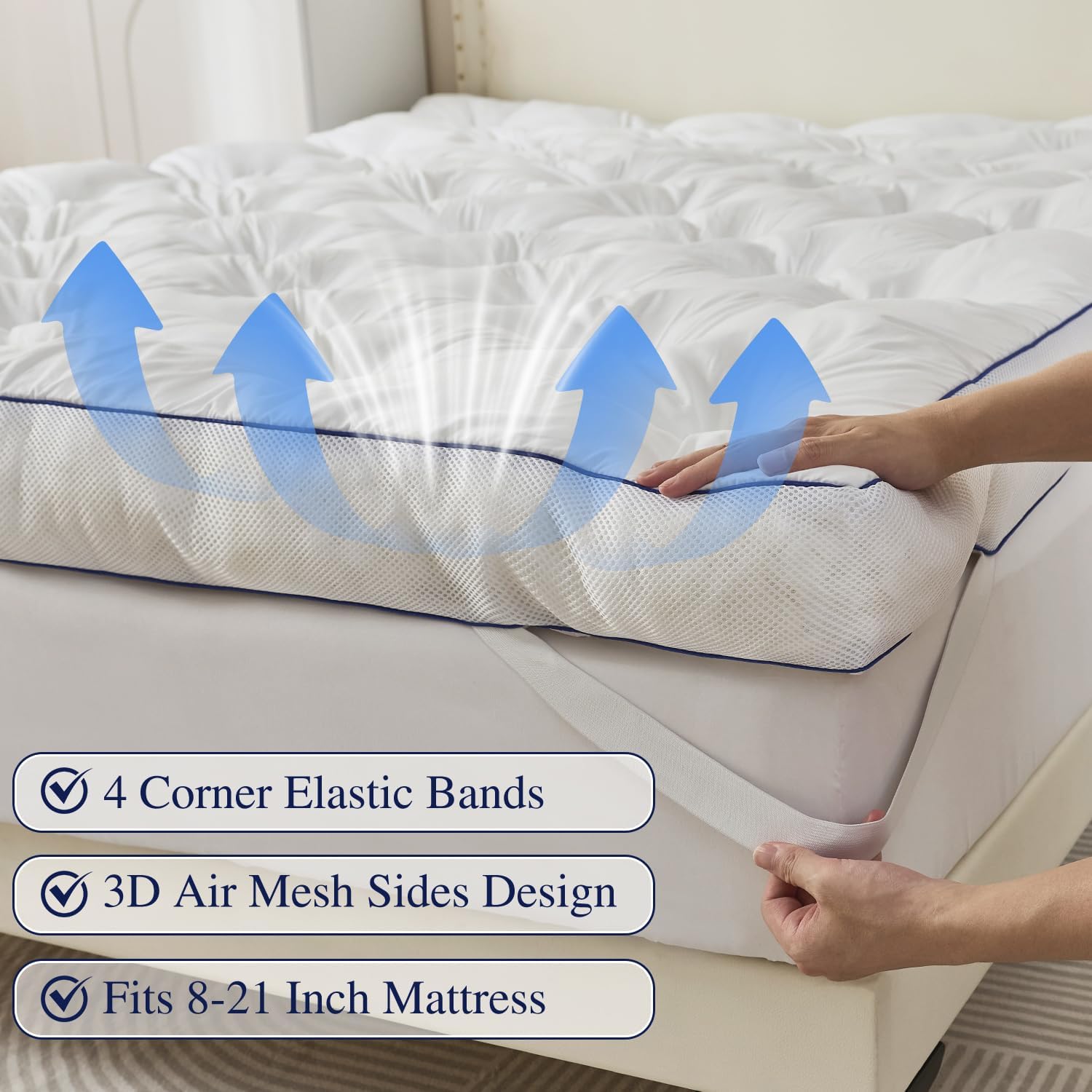 5インチのメモリーフォームマットレスパッド、クイーンサイズ。 - Memory Foam Topper のレビューと価格