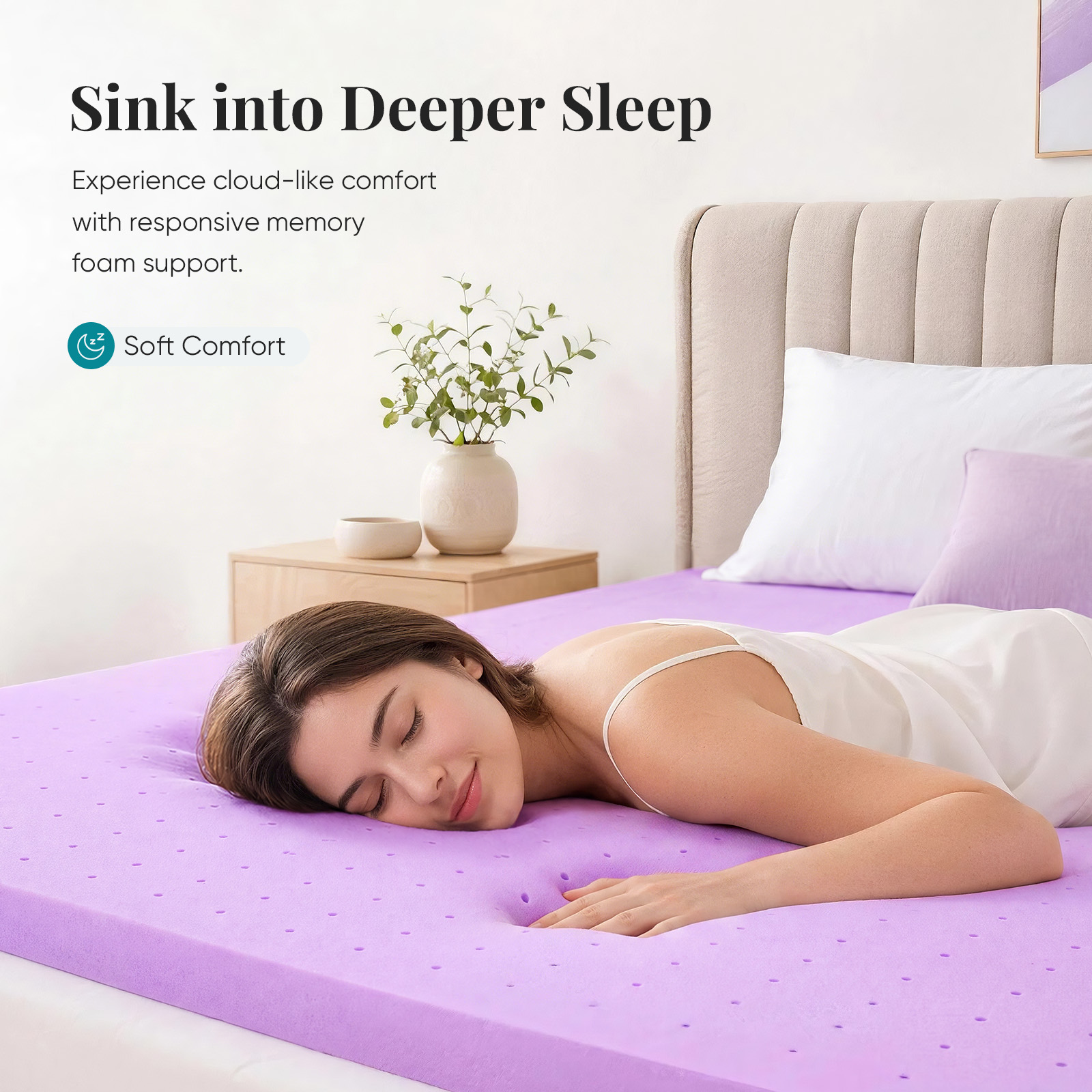 JHK 1.5インチ冷却メモリーフォームマットレストッパー  - Memory Foam Topper のレビューと価格