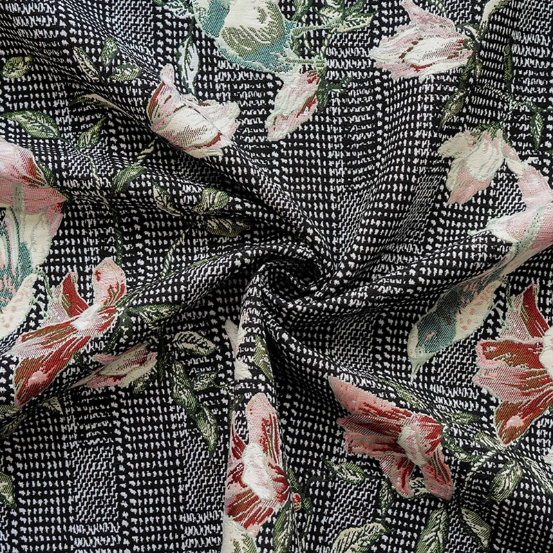 ヨーロッパ風レリーフ花柄鳥ジャカード生地袍ベストコートヴィン - Home Textiles Luxury Curtains のレビューと価格