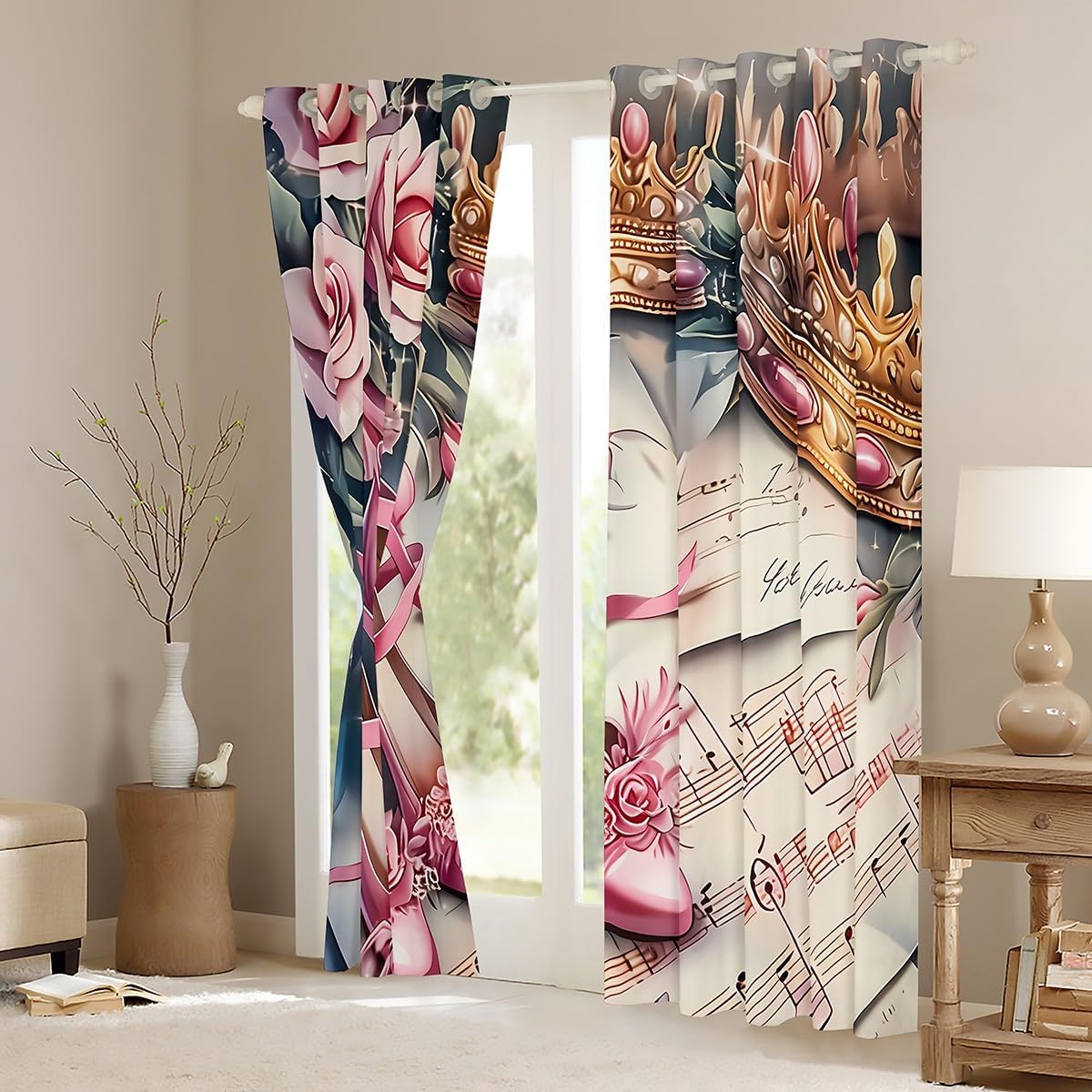 ピンクローズヒールカーテン シャワーカーテン ウィンドウドレ - Home Textiles Luxury Curtains のレビューと価格