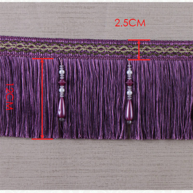 豪華なビーズのフリンジトリム,絶妙な,編み込み,結婚式の室内 - Home Textiles Luxury Curtains のレビューと価格