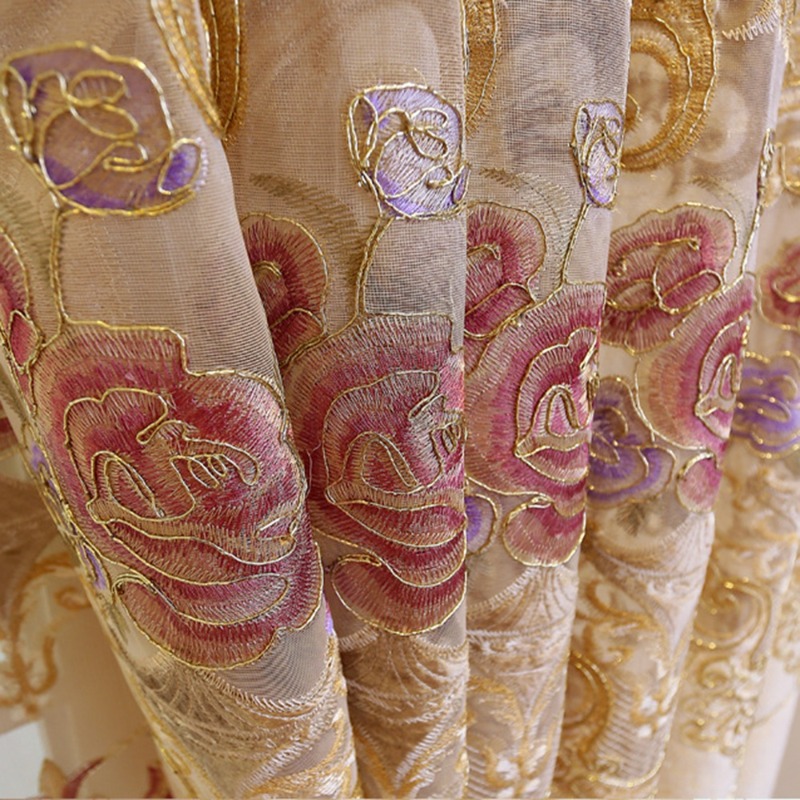カーテン生地 ベージュカラー 高品質 ホームデコレーション  - Home Textiles Luxury Curtains のレビューと価格