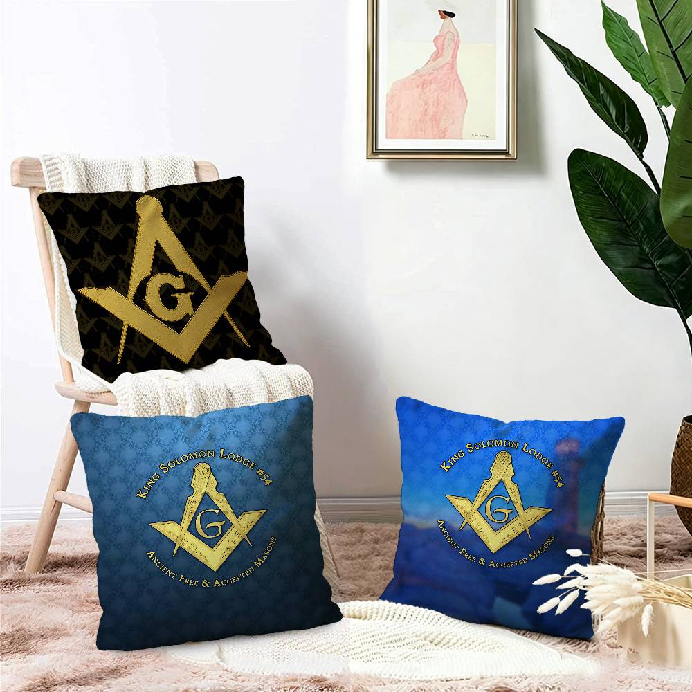 フリーメーソンロッジ フリーメーソンロゴ クッションカバー  - Home Textiles Logo のレビューと価格
