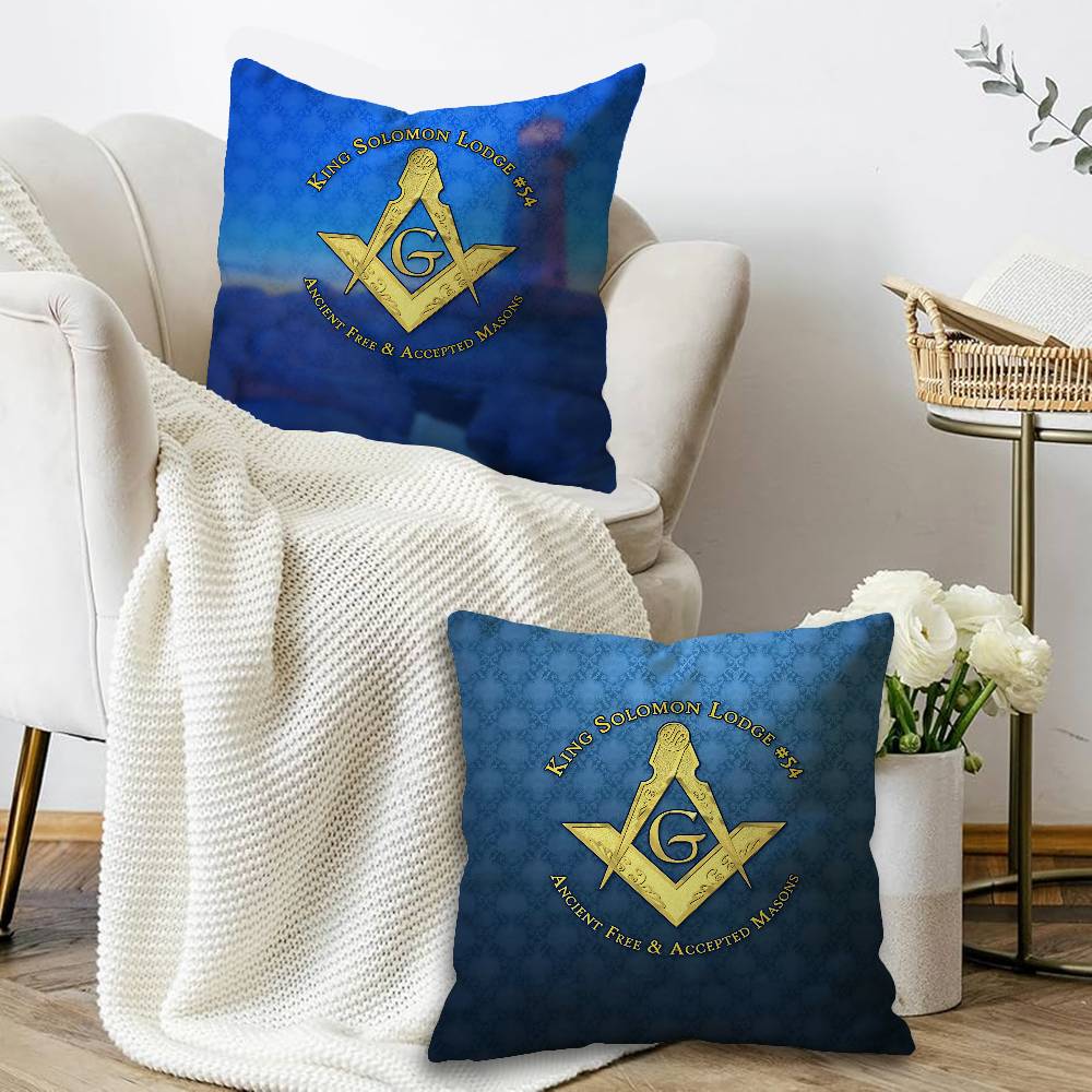 フリーメーソンロッジ フリーメーソンロゴ クッションカバー  - Home Textiles Logo のレビューと価格